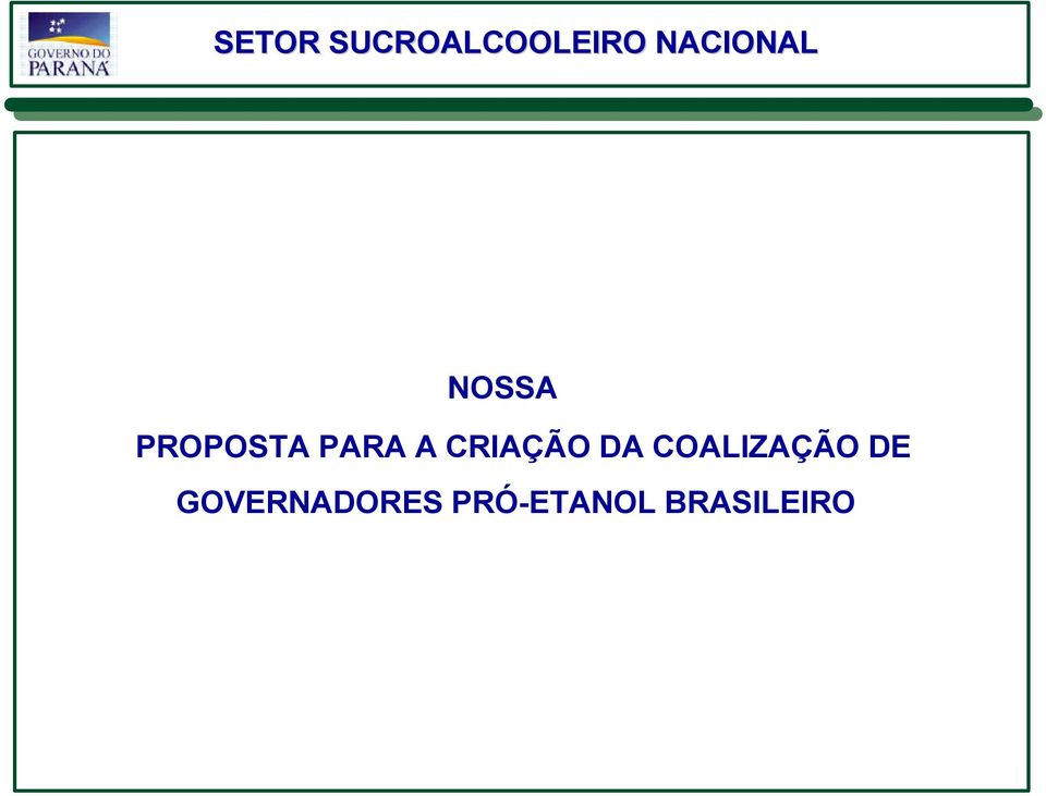 PARA A CRIAÇÃO DA