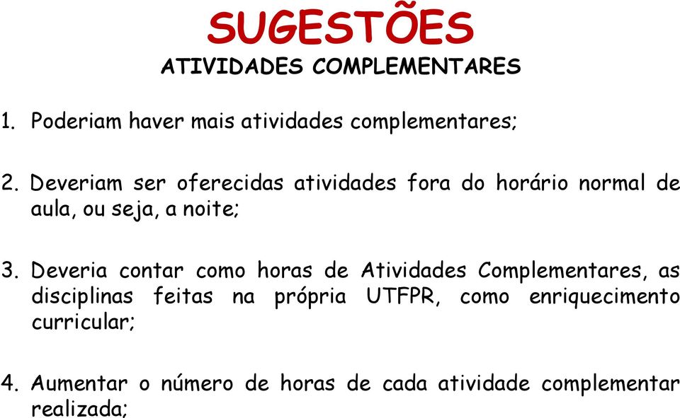 Deveria contar como horas de Atividades Complementares, as disciplinas feitas na própria