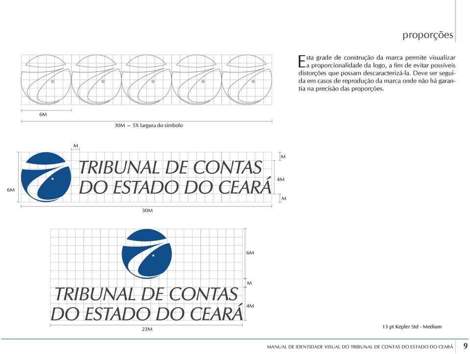 Deve ser seguida em casos de reprodução da marca onde não há garantia na precisão das proporções.