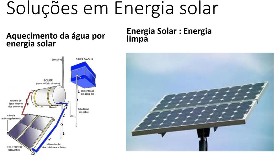 água por energia solar