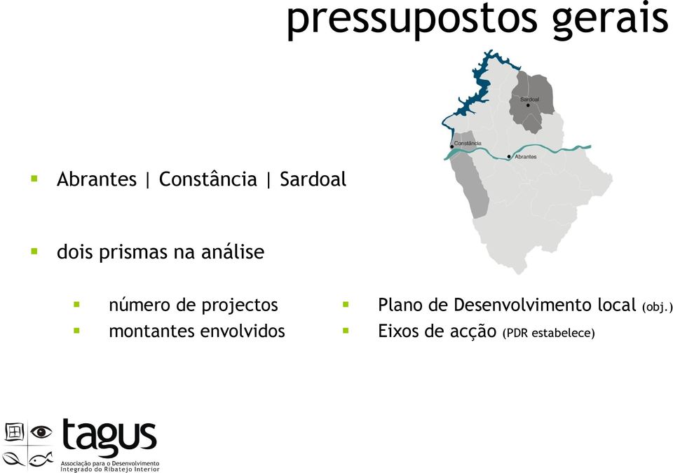 projectos Plano de Desenvolvimento local (obj.