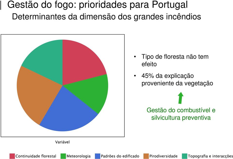 de floresta não tem efeito 45% da explicação