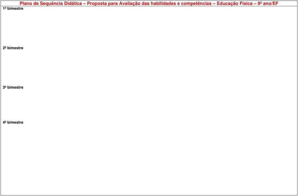competências Educação Física 9º ano/ef