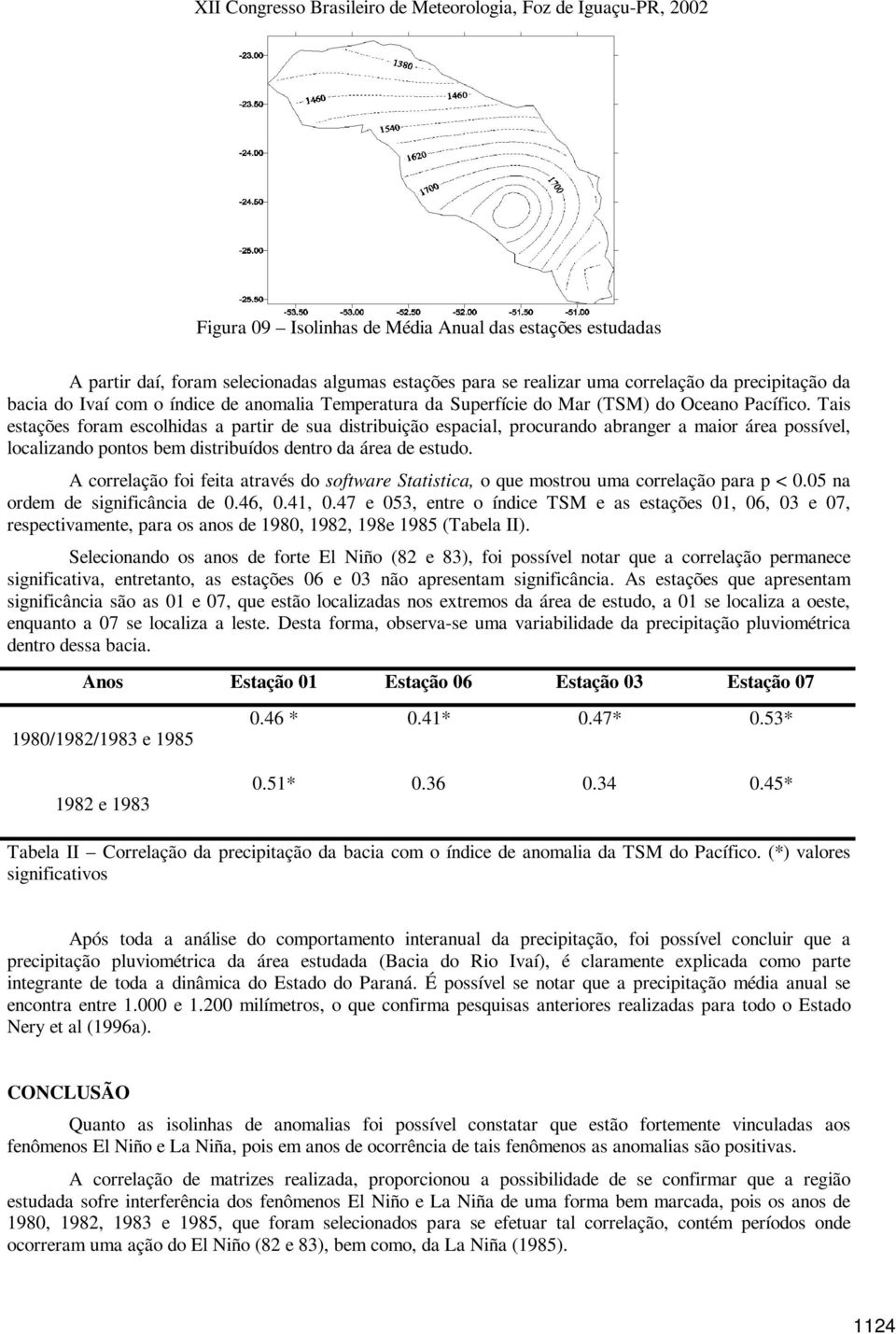 Tais estações foram escolhidas a partir de sua distribuição espacial, procurando abranger a maior área possível, localizando pontos bem distribuídos dentro da área de estudo.