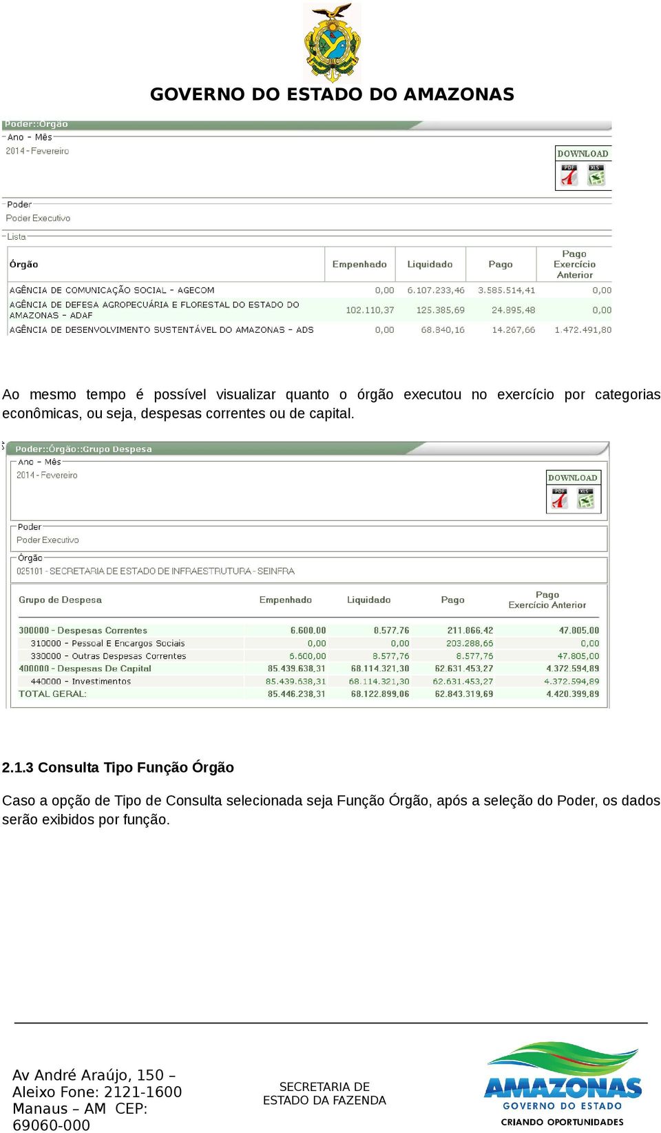 3 Consulta Tipo Função Órgão Caso a opção de Tipo de Consulta selecionada