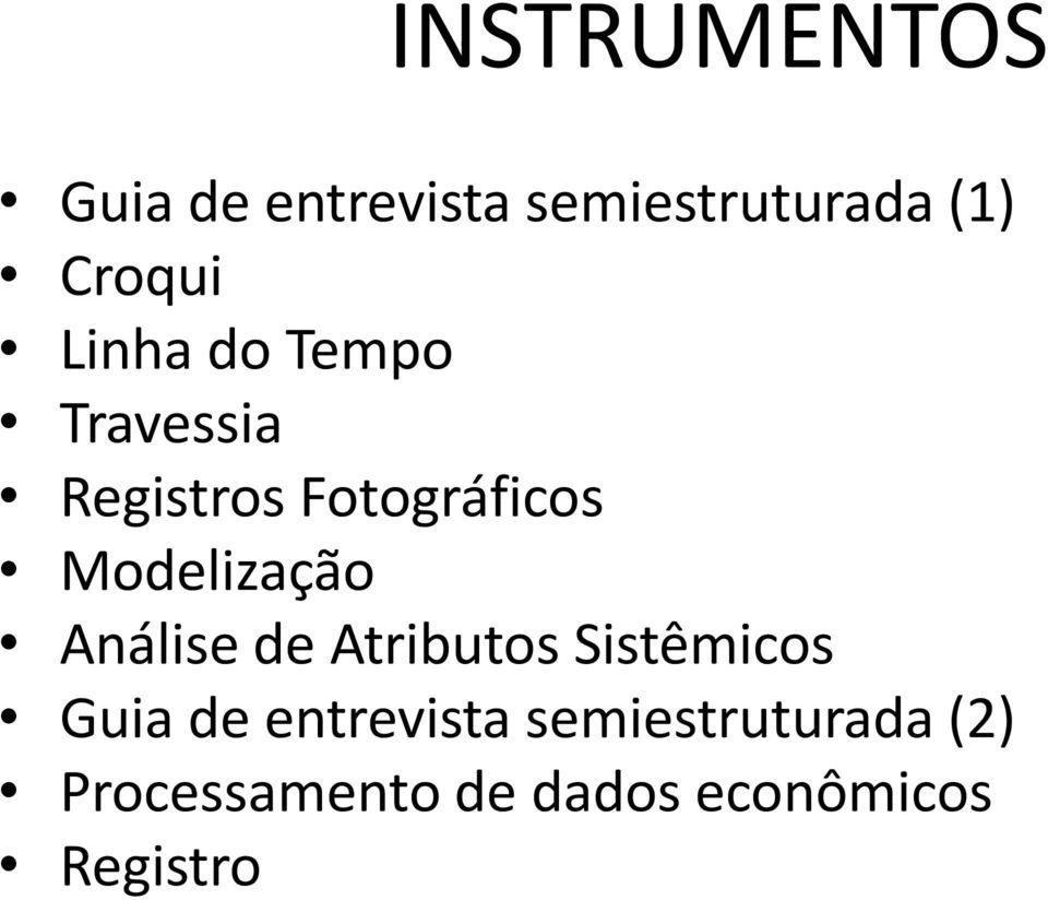 Modelização Análise de Atributos Sistêmicos Guia de