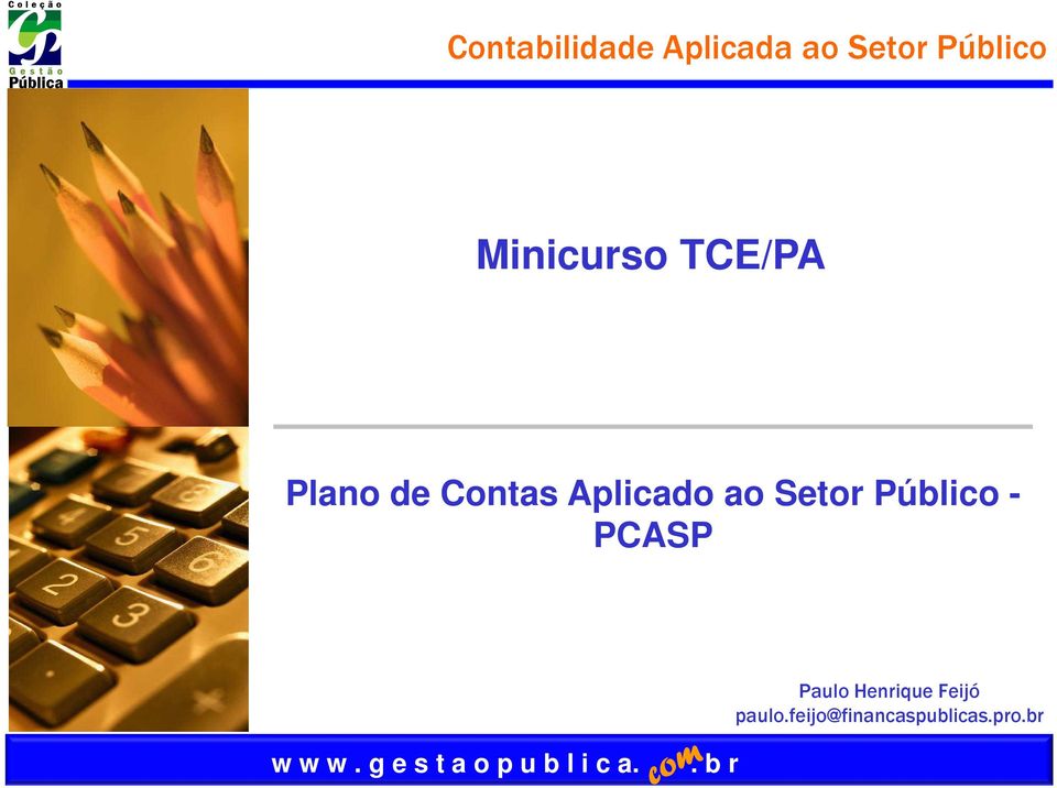 Aplicado ao Setor Público - PCASP Paulo