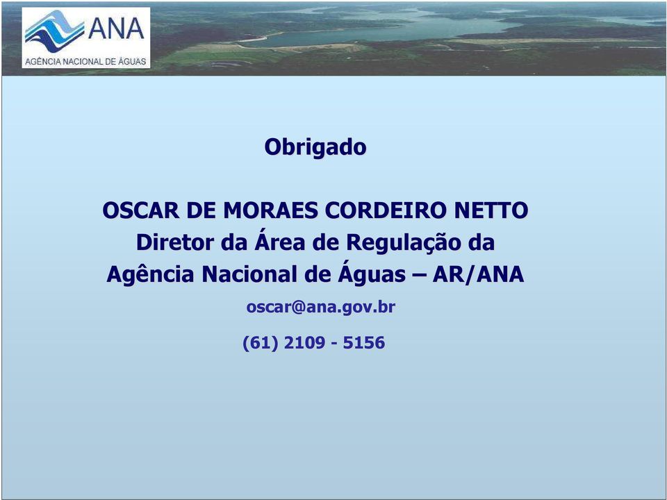 Regulação da Agência Nacional de