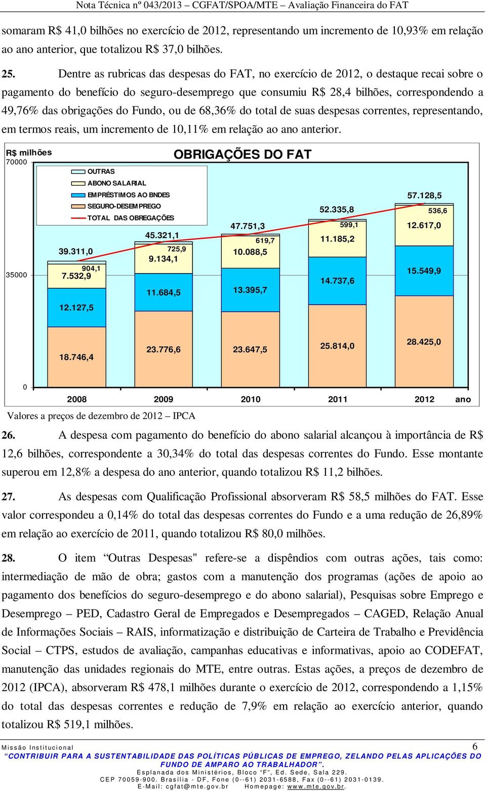 do Fundo, ou de 68,36% do total de suas despesas correntes, representando, em termos reais, um incremento de 10,11% em relação ao ano anterior.