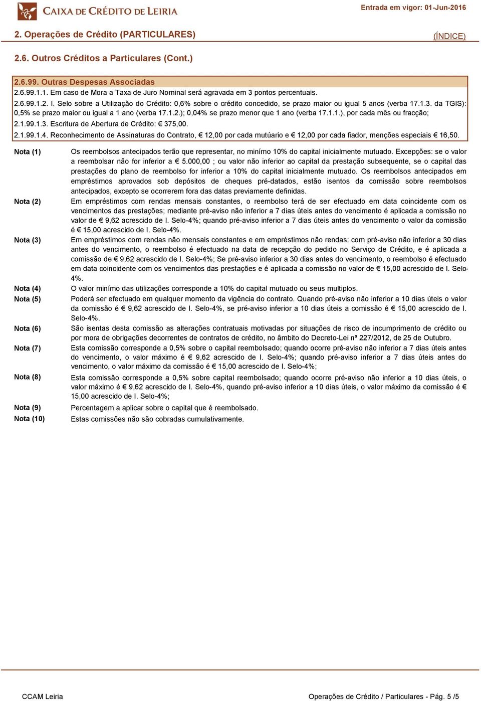 Selo sobre a Utilização do Crédito: 0,6% sobre o crédito concedido, se prazo maior ou igual 5 anos (verba 17.1.3. da TGIS): 0,5% se prazo maior ou igual a 1 ano (verba 17.1.2.