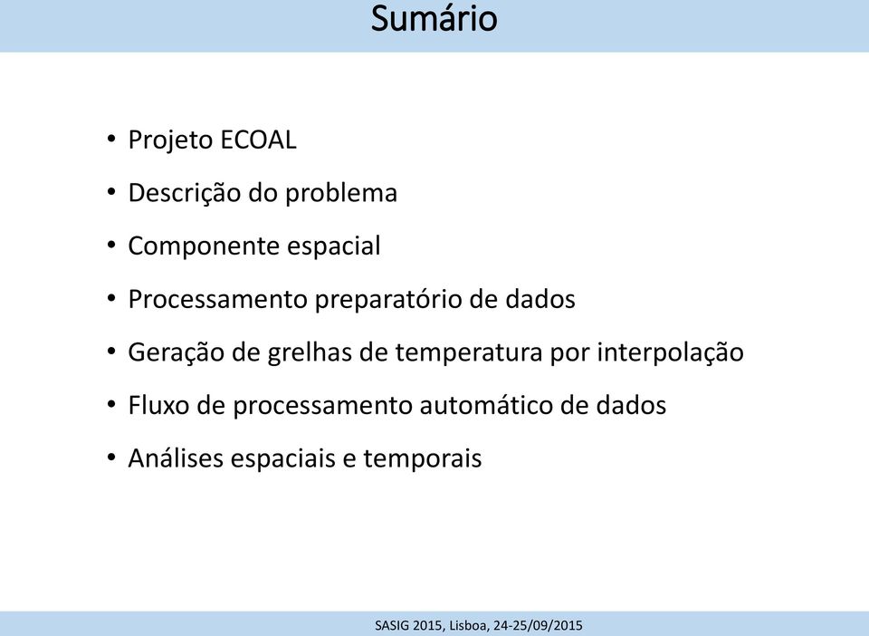 grelhas de temperatura por interpolação Fluxo de