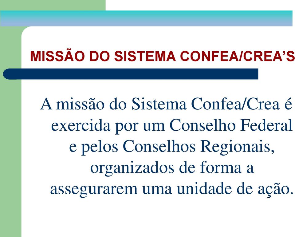 Conselho Federal e pelos Conselhos Regionais,