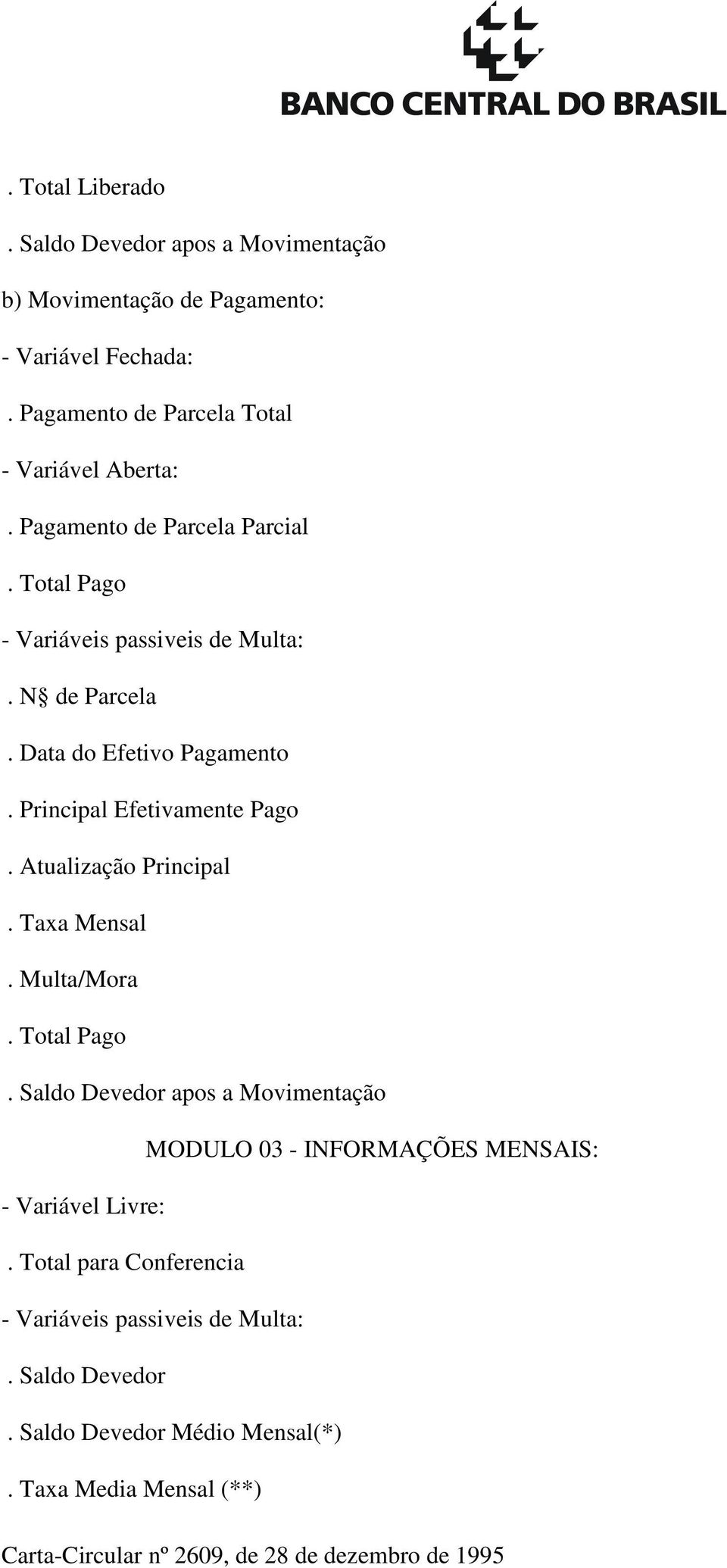 Data do Efetivo Pagamento. Principal Efetivamente Pago. Atualização Principal. Taxa Mensal. Multa/Mora. Total Pago.