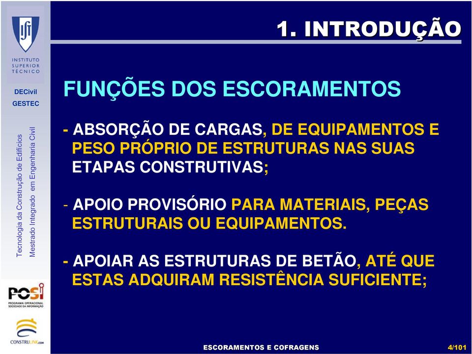 PARA MATERIAIS, PEÇAS ESTRUTURAIS OU EQUIPAMENTOS.