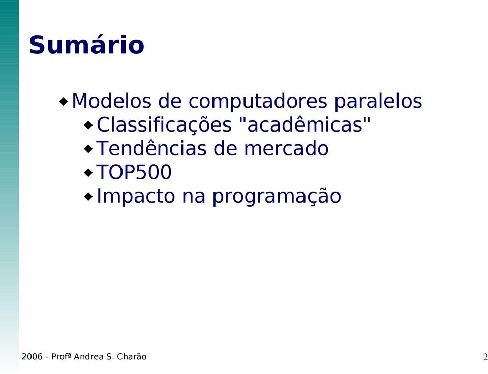 Tendências de mercado TOP500 Impacto