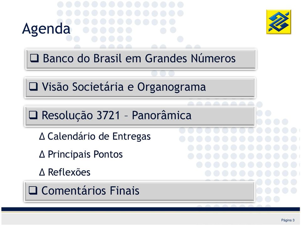 3721 Panorâmica Calendário de Entregas