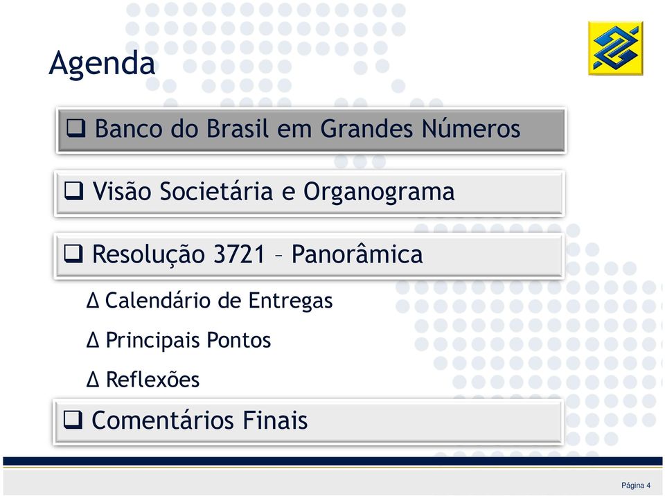 3721 Panorâmica Calendário de Entregas