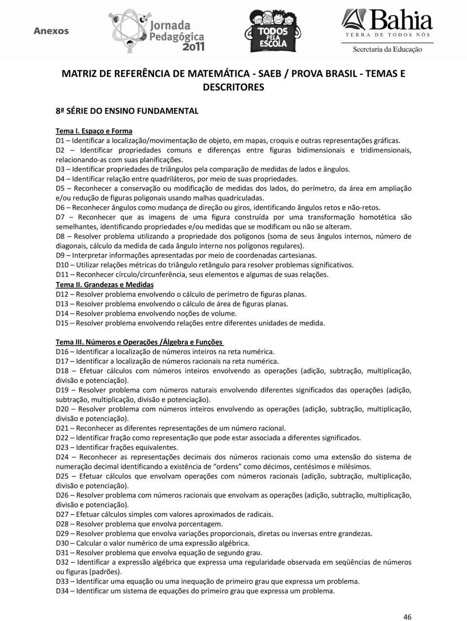 D2 Identificar propriedades comuns e diferenças entre figuras bidimensionais e tridimensionais, relacionando as com suas planificações.