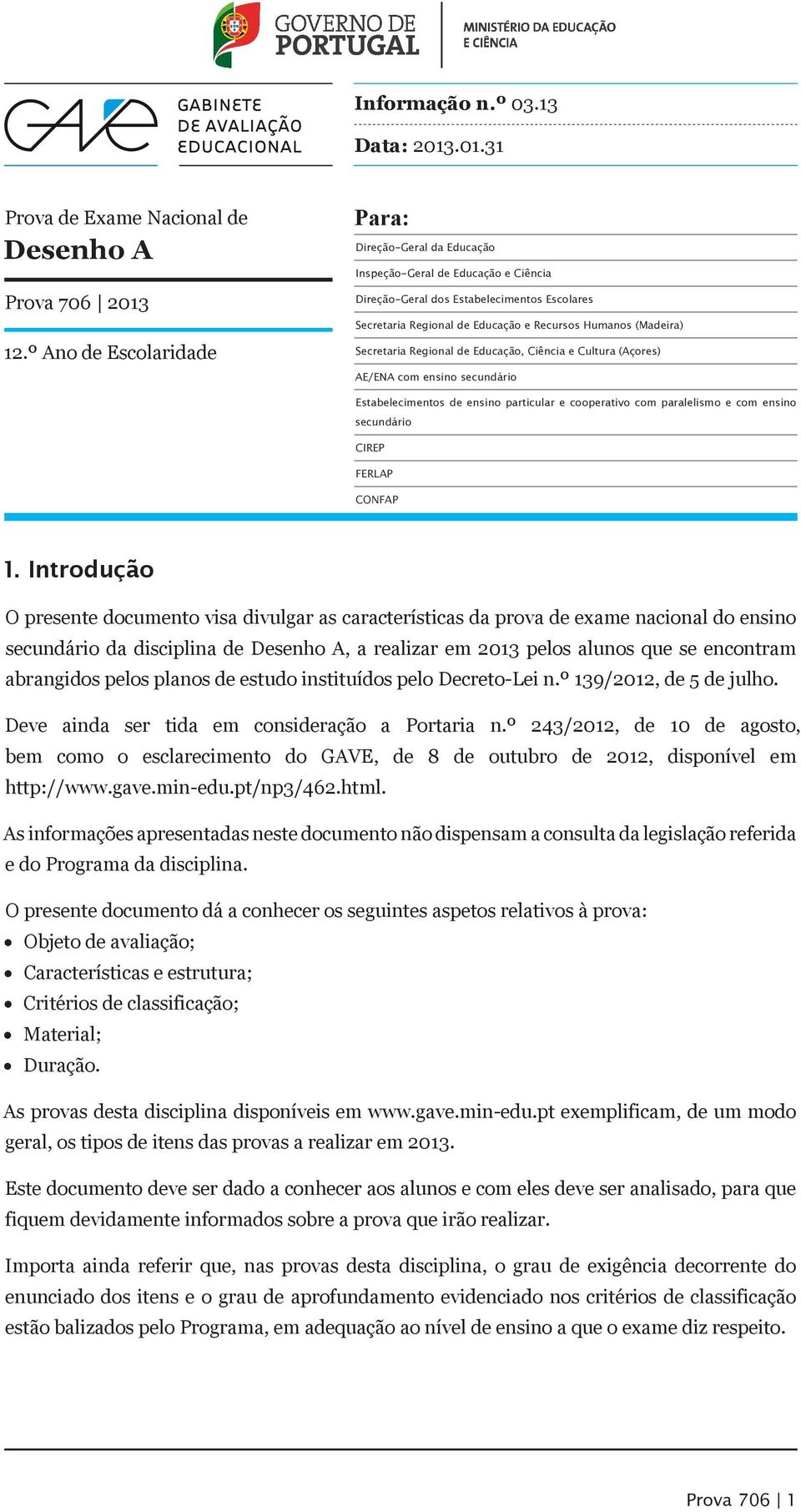 Secretaria Regional de Educação, Ciência e Cultura (Açores) AE/ENA com ensino secundário Estabelecimentos de ensino particular e cooperativo com paralelismo e com ensino secundário CIREP FERLAP