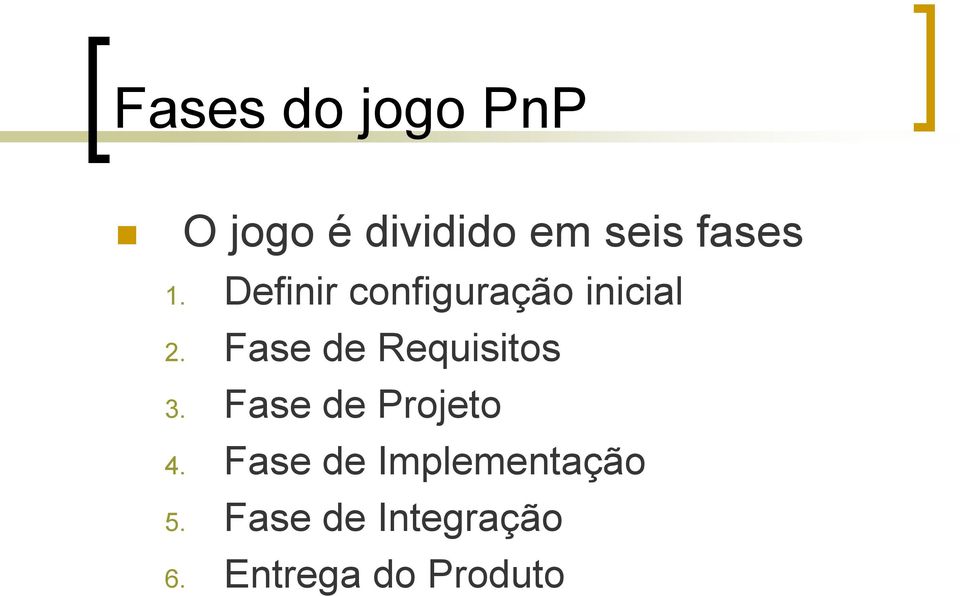 Fase de Requisitos 3. Fase de Projeto 4.