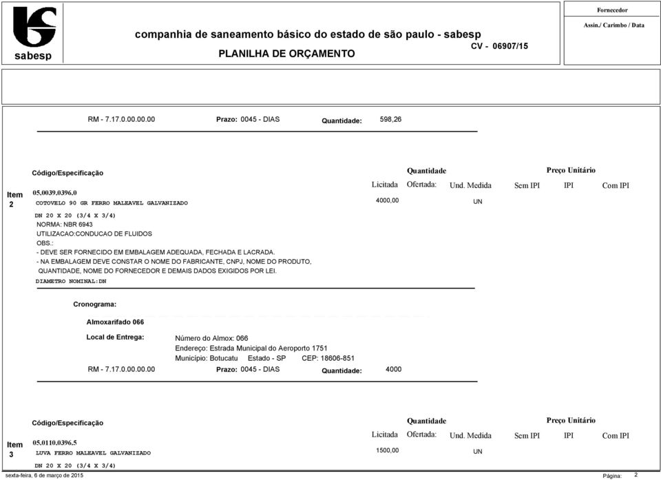 4000,00 Com RM - 7.17.0.00.00.00 0045 - DIAS 4000 : 3 05.0110.0396.