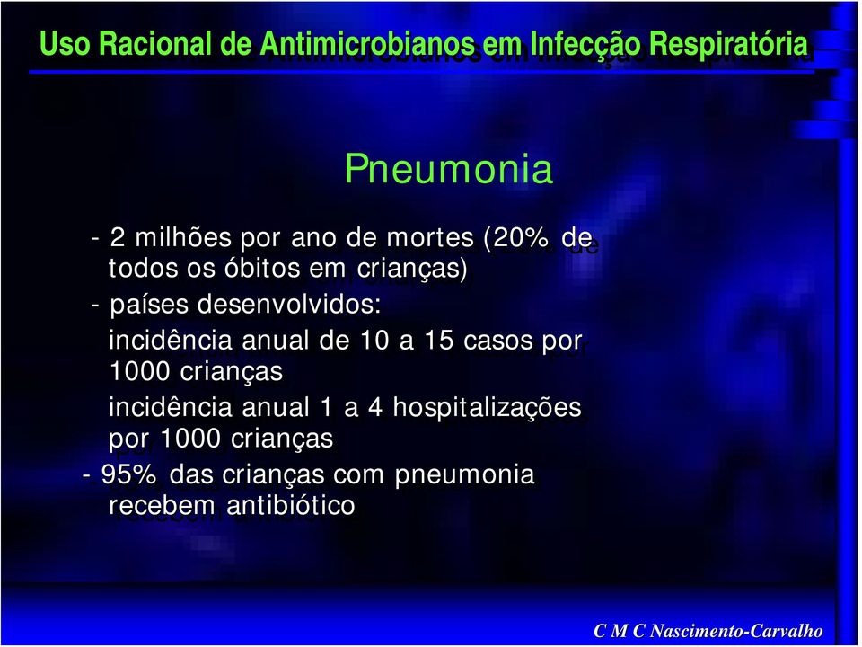 incidência anual de de 10 10 a 15 15 casos por 1000 cnças as incidência anual 1 a 4