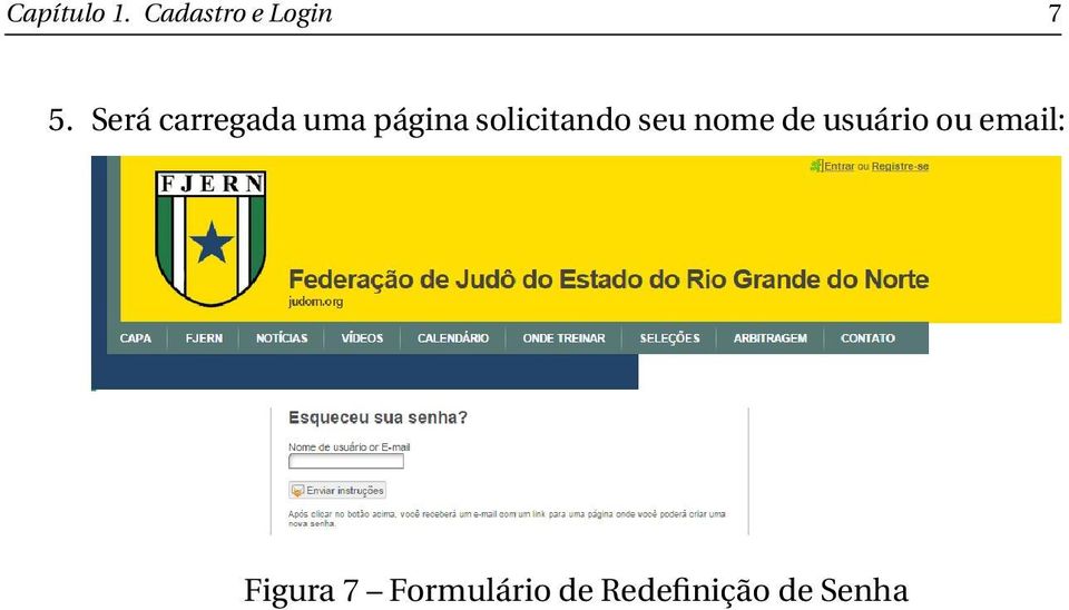 solicitando seu nome de usuário ou