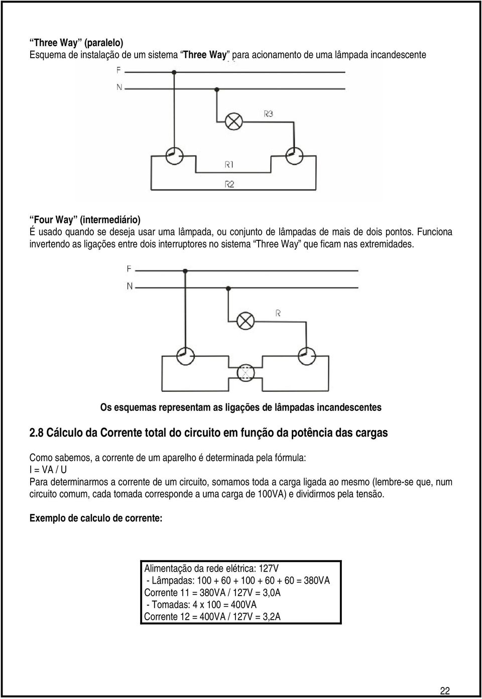 Os esquemas representam as ligações de lâmpadas incandescentes 2.