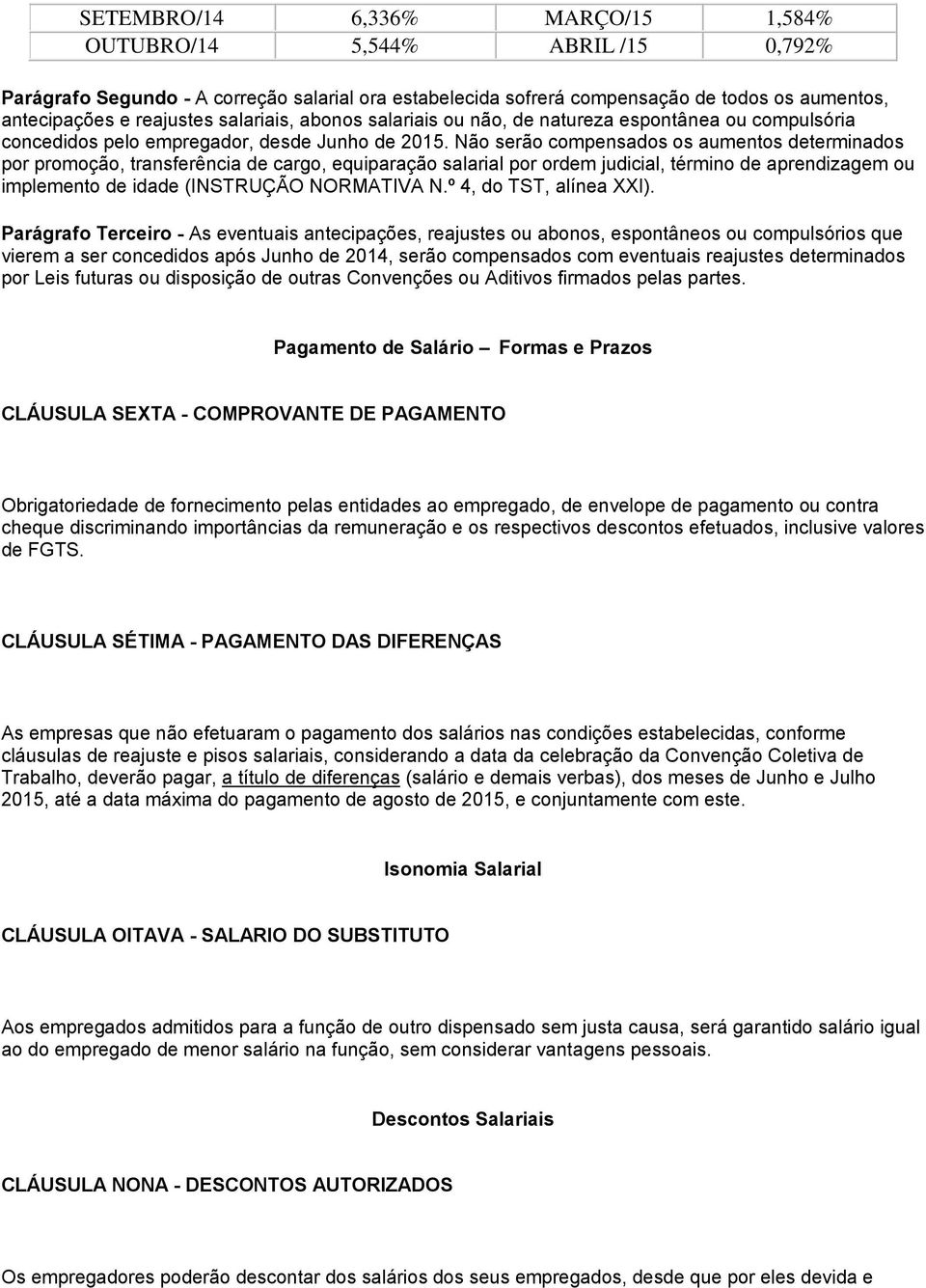 Não serão compensados os aumentos determinados por promoção, transferência de cargo, equiparação salarial por ordem judicial, término de aprendizagem ou implemento de idade (INSTRUÇÃO NORMATIVA N.