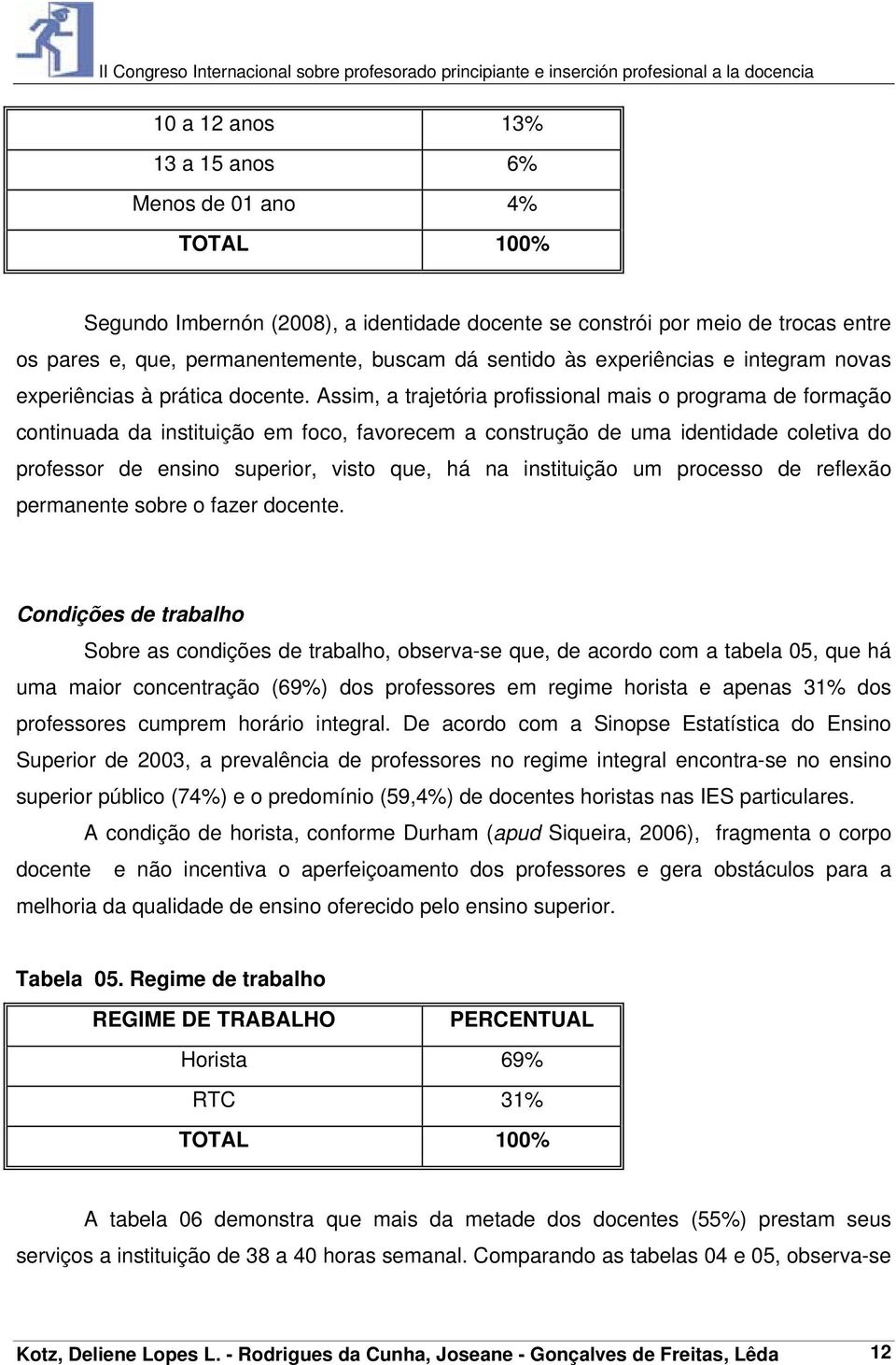 Assim, a trajetória profissional mais o programa de formação continuada da instituição em foco, favorecem a construção de uma identidade coletiva do professor de ensino superior, visto que, há na