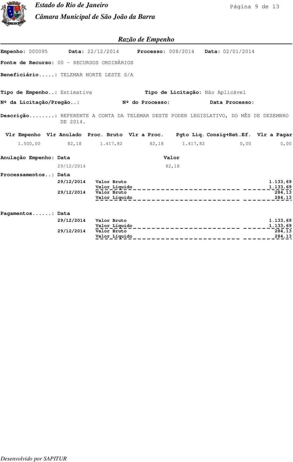 DEZEMBRO DE 2014. 1.500,00 82,18 1.417,82 82,18 1.