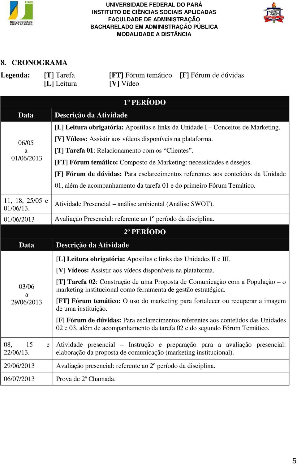 [FT] Fórum temático: Composto de Marketing: necessidades e desejos.