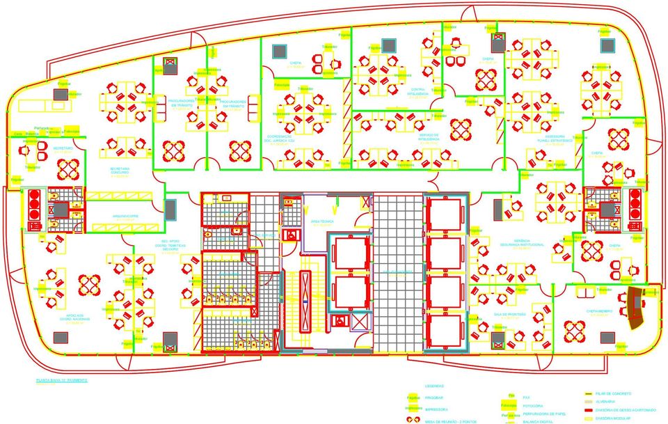 ESTRATÉGICO A = 75,05 m² A = 19,60 m² CONCURSO A = 62,00 m² ARQUIVO/COFRE A = 11,69 m² SEC. APOIO COORD.