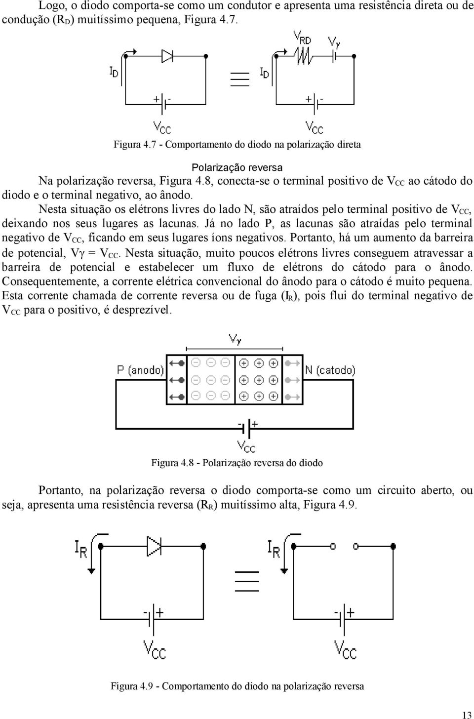 8, conecta-se o terminal positivo de VCC ao cátodo do diodo e o terminal negativo, ao ânodo.