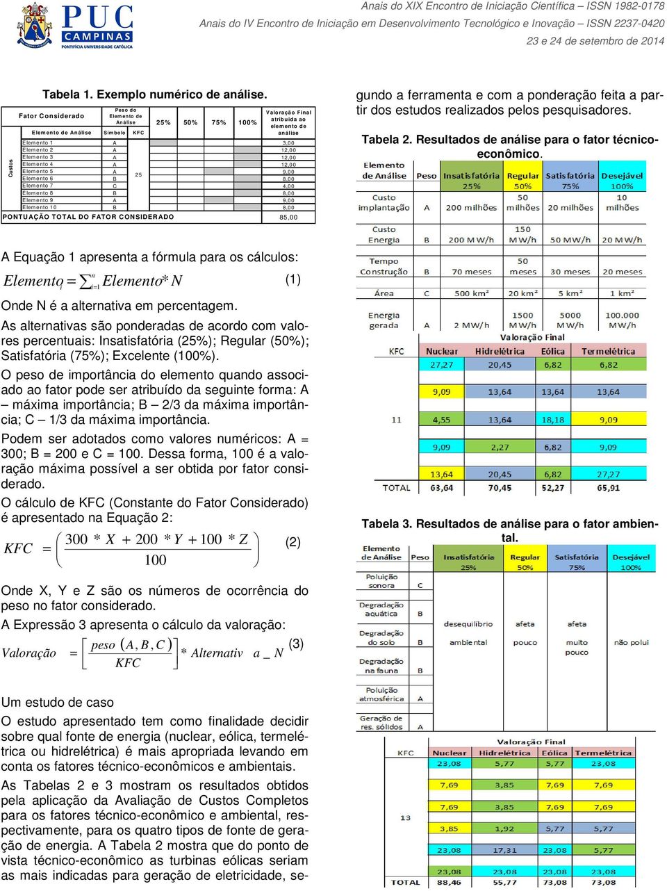 1,00 Elemento 4 A 1,00 Elemento 5 A 9,00 5 Elemento 6 B 8,00 Elemento 7 C 4,00 Elemento 8 B 8,00 Elemento 9 A 9,00 Elemento 10 B 8,00 PONTUAÇÃO TOTAL DO FATOR CONSIDERADO 85,00 Um estudo de caso O