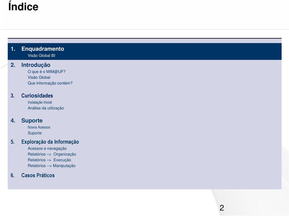 Curiosidades Instalação Inicial Análise da utilização 4.