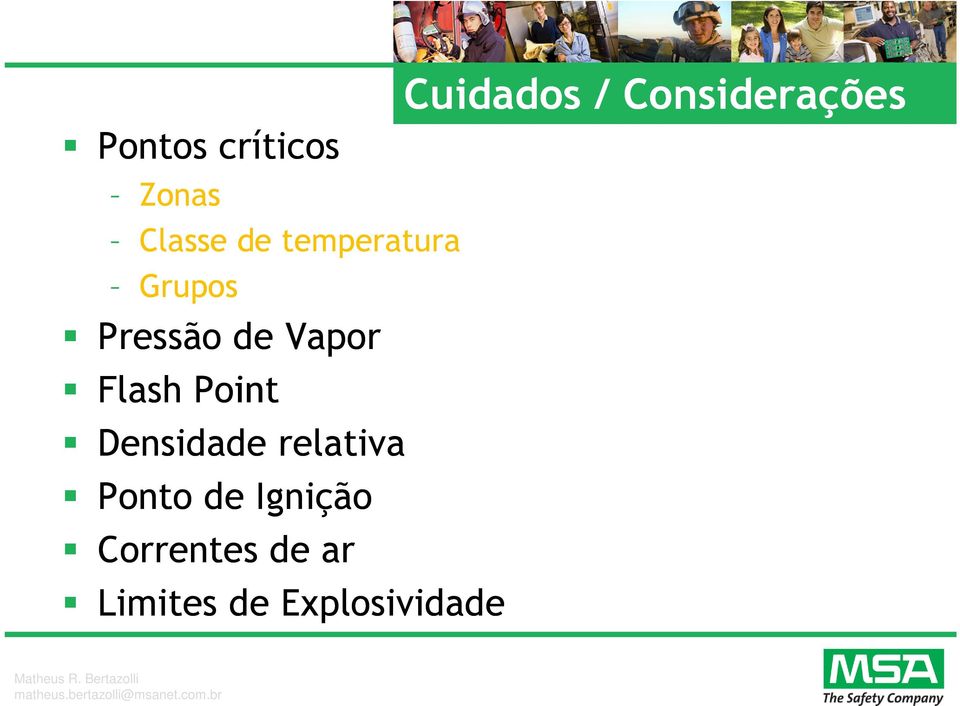 relativa Ponto de Ignição Correntes de ar