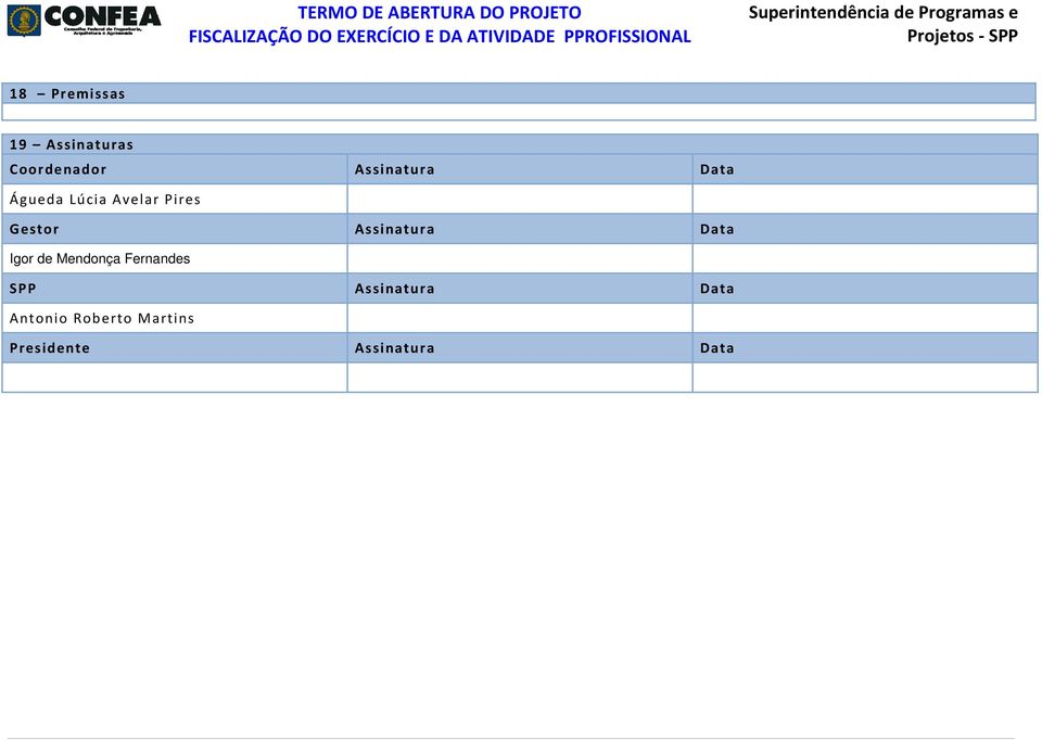 de Mendonça Fernandes SPP Assinatura Data