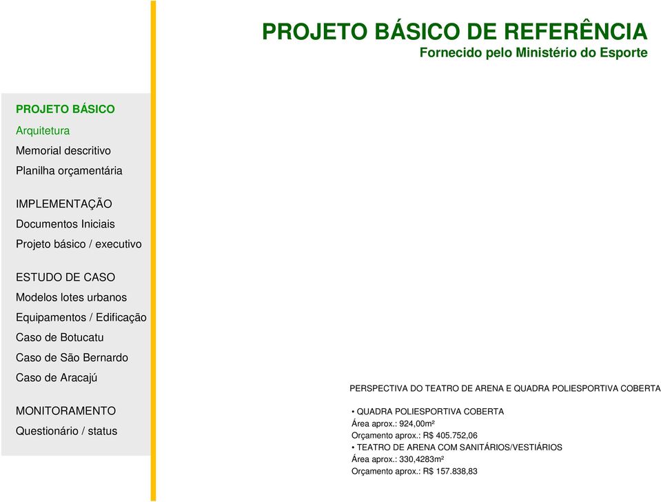 aprox.: 924,00m² Orçamento aprox.: R$ 405.