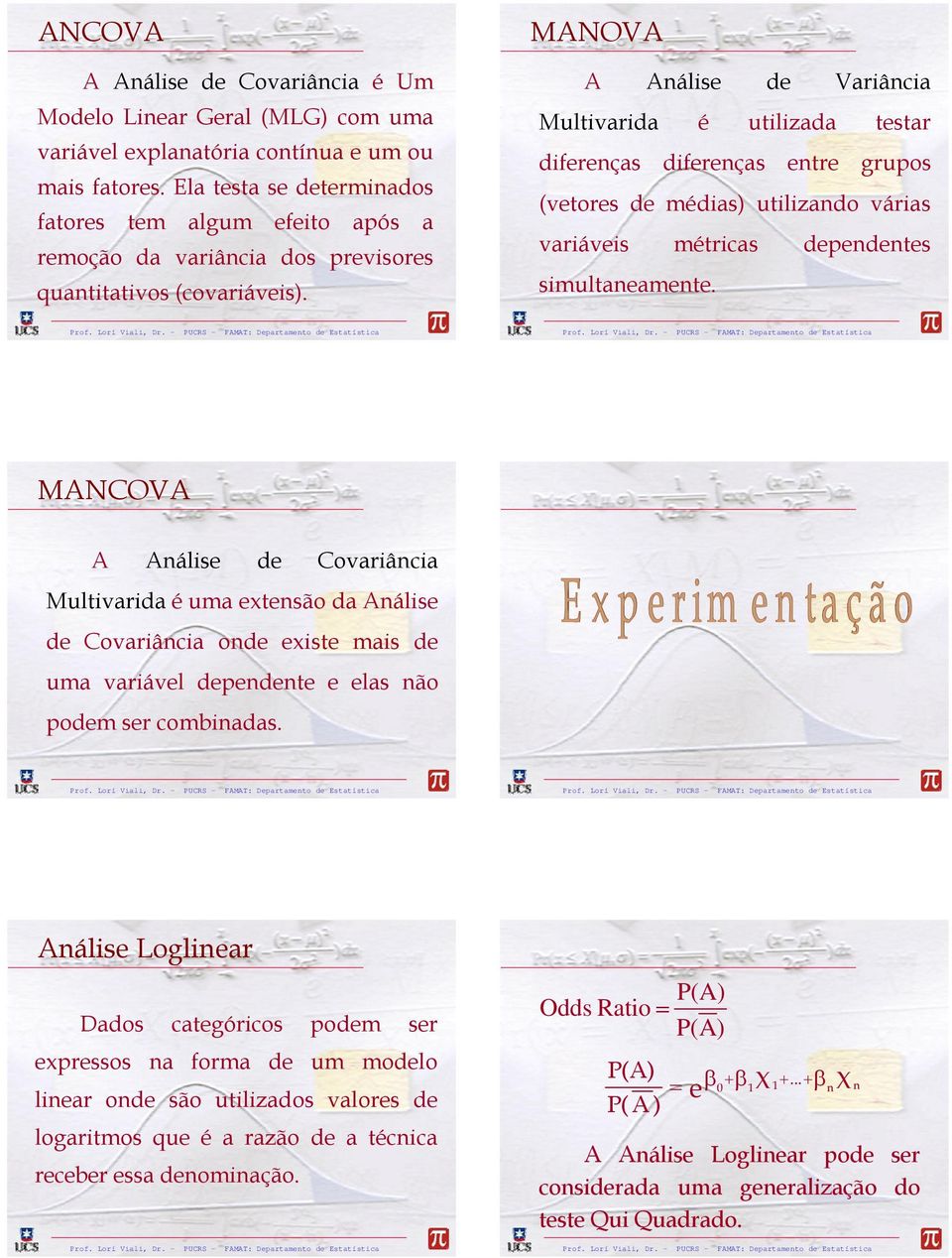 MANOVA A Análise de Variância Multivarida é utilizada testar diferenças diferenças entre grupos (vetores de médias) utilizando várias variáveis métricas dependentes simultaneamente.