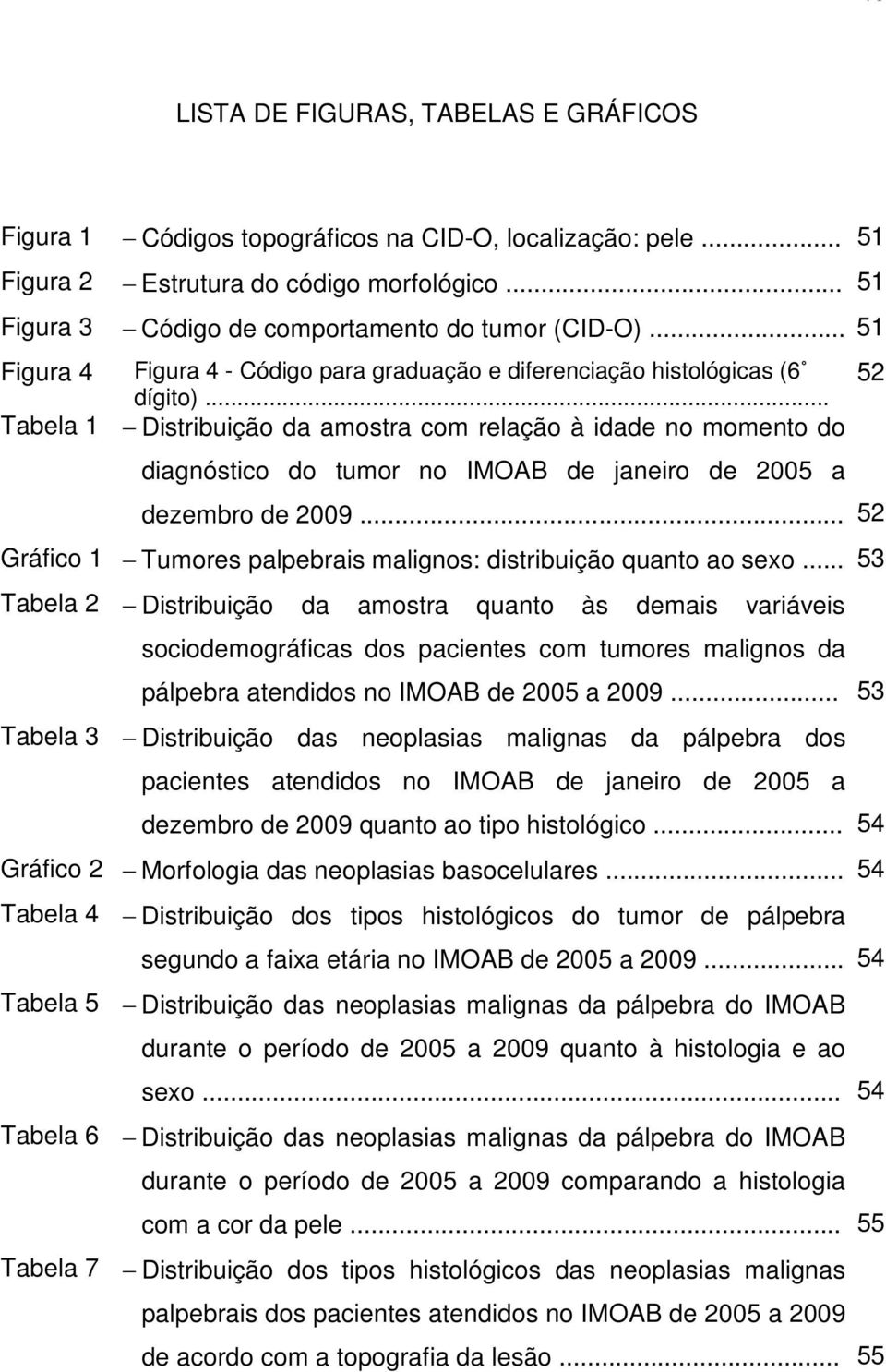 .. Tabela 1 Distribuição da amostra com relação à idade no momento do diagnóstico do tumor no IMOAB de janeiro de 2005 a dezembro de 2009.