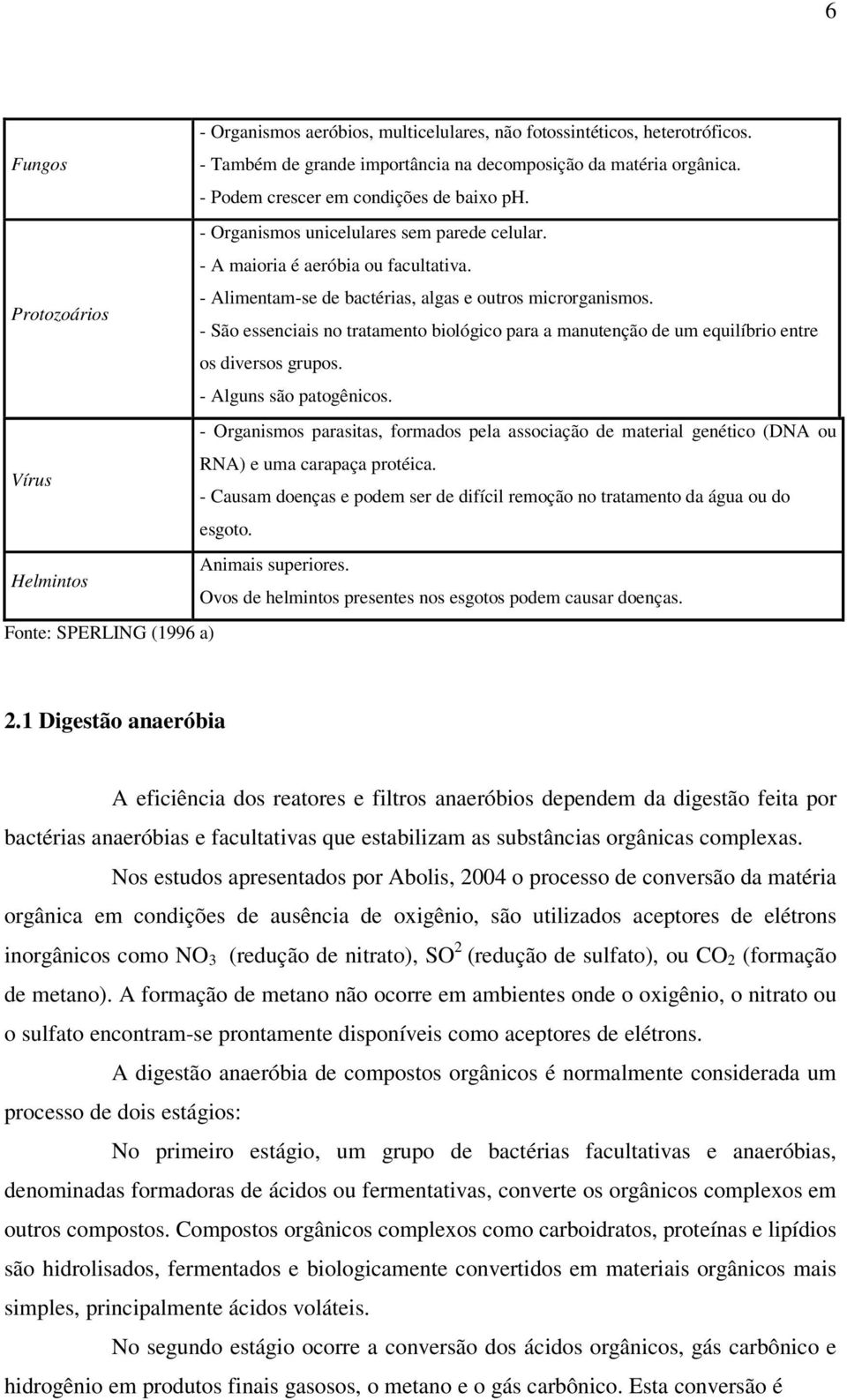 Protozoários - São essenciais no tratamento biológico para a manutenção de um equilíbrio entre os diversos grupos. - Alguns são patogênicos.