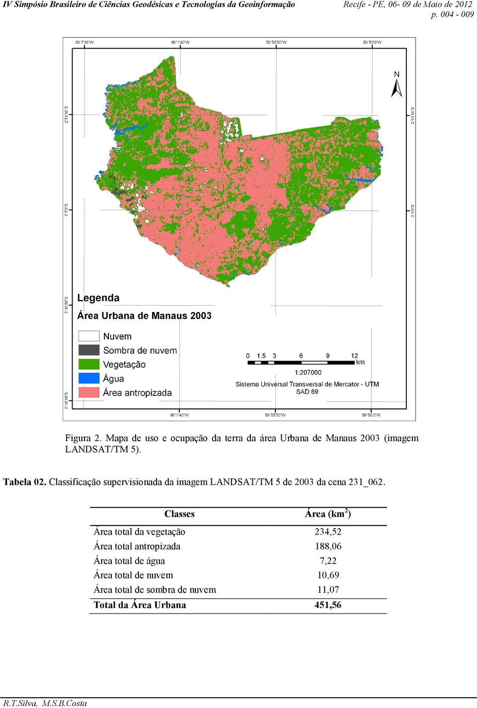 Classificação supervisionada da imagem LANDSAT/TM 5 de 2003 da cena 231_062.