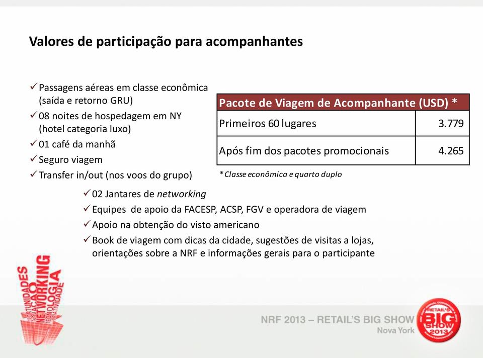 779 Após fim dos pacotes promocionais 4.