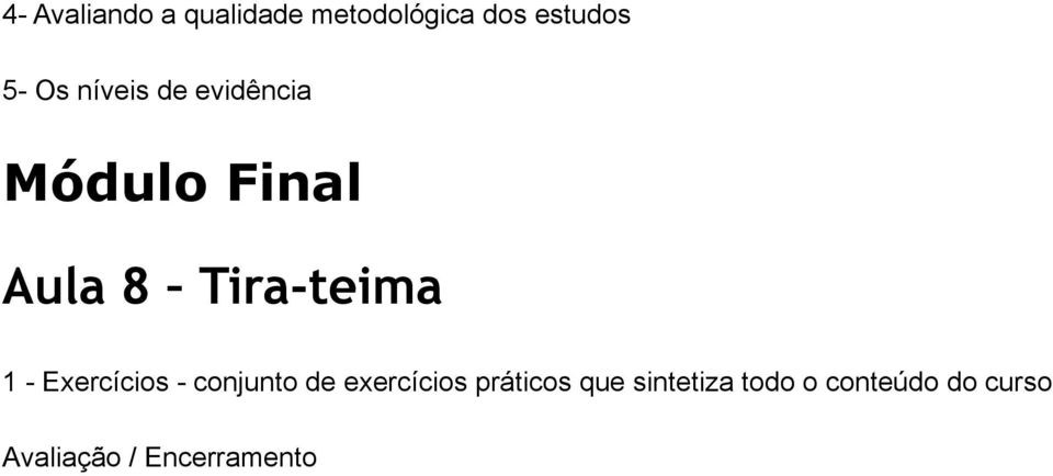 1 - Exercícios - conjunto de exercícios práticos que