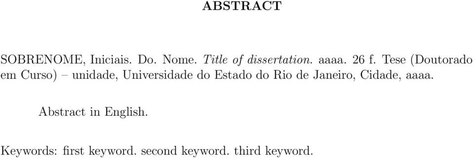 Tese (Doutorado em Curso) unidade, Universidade do Estado do