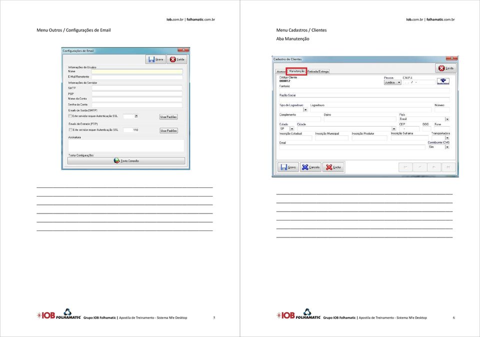 de Treinamento - Sistema NFe Desktop 5 Grupo IOB
