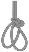 5.62 - BALSO PELO SEIO: Utiliza-se para fazer duas alças fixas do mesmo tamanho em uma corda. 5.63 - ENCAPELADURA: É muito útil para se construir um tripé rapidamente.
