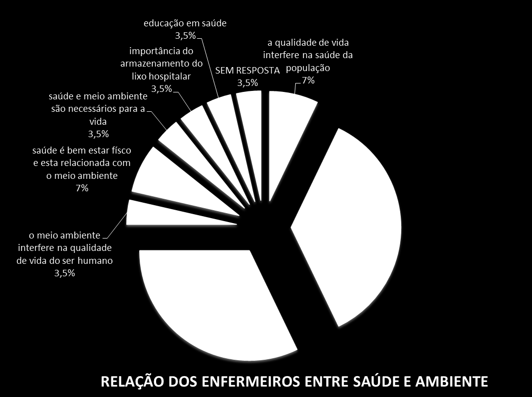 Figura 2. Relação entre saúde e meio ambiente pelos enfermeiros no contexto da atenção primária na unidade de saúde, 2014.