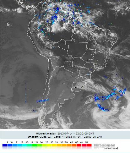 pluviometria: baseadas em dados de satélites ou radar Imagens do